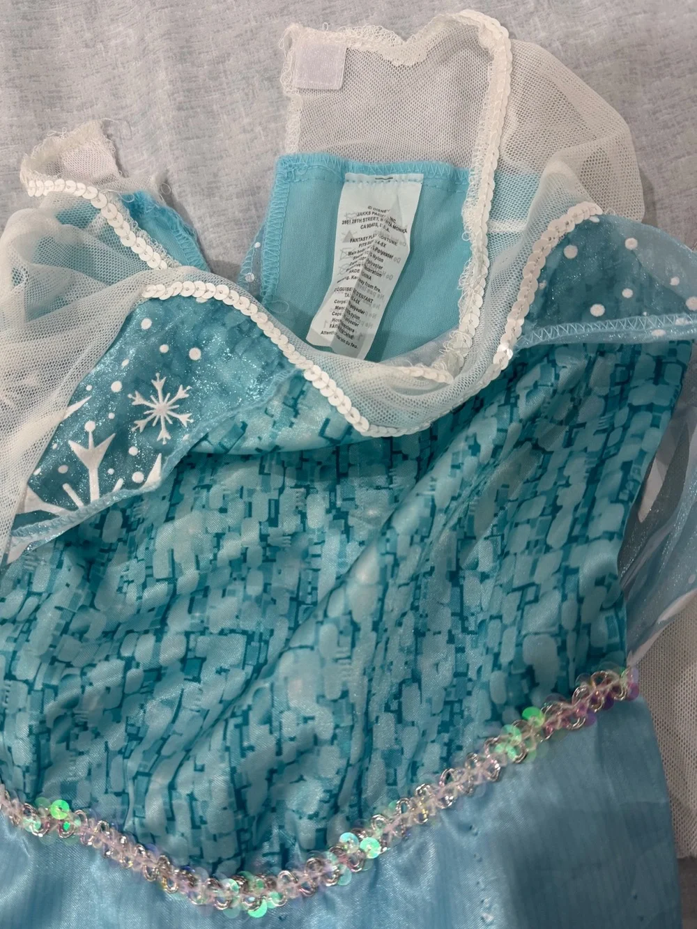 Elsa-Inspired Blue Snow Princess Kids Costume Dress